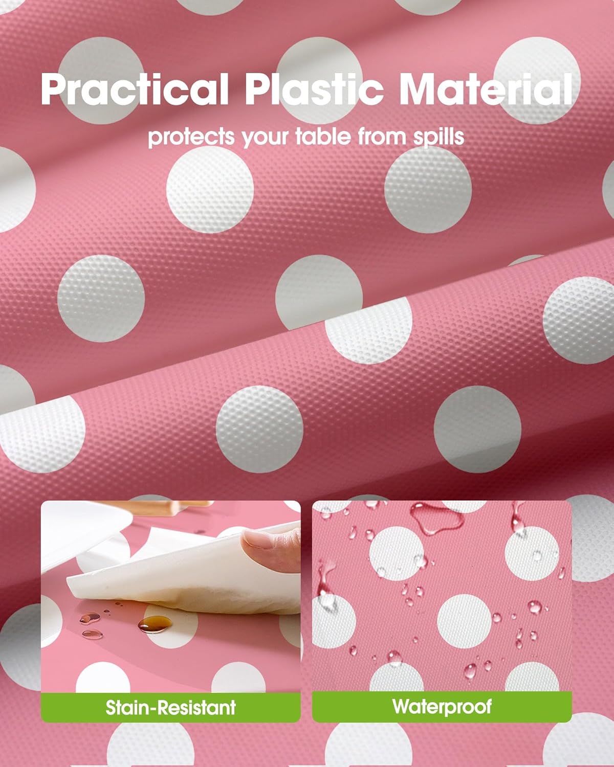 Pureegg Plastic Table Cloth 10 Pack, 54 x 108 Inch Disposable Table Cloths for Party, Picnic and Wedding, Rectangle, White - Colors A