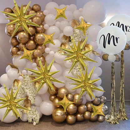 HILAVO Crown Balloons, Large Gold Foil Crown Balloons Gold Crowns Decoration for King and Queen Party Royalty Birthday Wedding Party Baby Shower Decorations Supplies