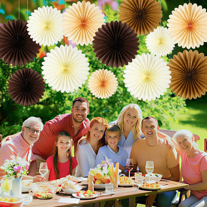 BestoFun 12PCS Paper Fans Hot Pink Party Decorations Tissue Paper Flowers Decorations Paper Fans Party Decorations for Girl Groovy Birthday Baby Shower Wedding Bachelorette Room Wall Hanging Décor