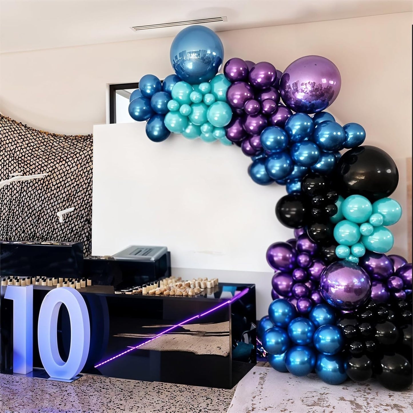 60 Pcs Blue and Silver Balloons, Navy Royal Blue Silver Party Balloons with Metallic Confetti Helium Latex Balloons for Birthday Baby Showers Fathers Day 2025 Graduation Decoration