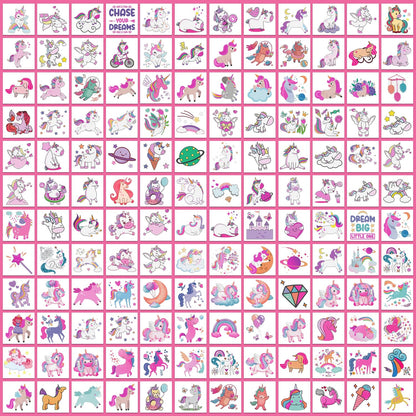 Partywind 408 PCS Kids Tattoos for Party Supplies, Individually Wrapped Sheet Temporary Tattoos Stickers for Kids Goodie Bag Stuffers, Fun Birthday Party Favors - Mixed