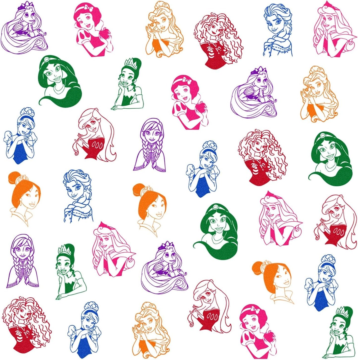 24 Pcs Princess Themed Stampers, Princess Birthday Party Supplies, Classroom Rewards Prizes, Goody Bag Treat Bag Stuff for Princess Birthday Party Gifts