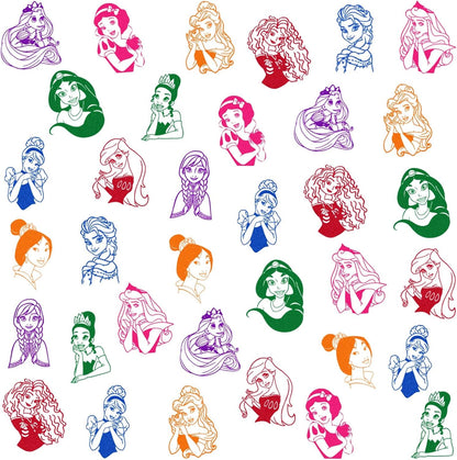 24 Pcs Princess Themed Stampers, Princess Birthday Party Supplies, Classroom Rewards Prizes, Goody Bag Treat Bag Stuff for Princess Birthday Party Gifts
