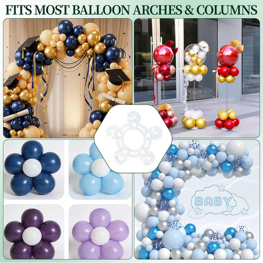 Balloon Clips(120 pcs), Tinabless Balloon Connectors for Decor Balloons Arch, Balloons Column Stand and Flowers - Birthday, Wedding, Baby Shower Party Decorations