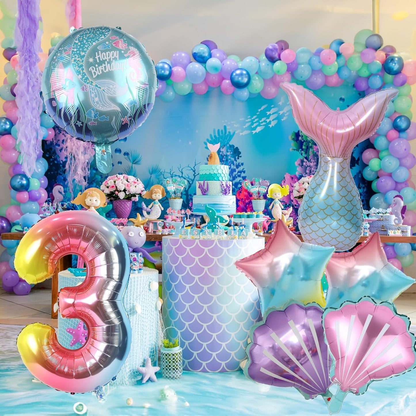 Dinosaur 5th Birthday Decorations, Dinosaur Birthday Party Decorations with Giant Inflatable Dinosaur Balloons 40 Inch Helium Foil Mylar Number 5 Balloons for Dinosaur Theme Birthday Party Decorations