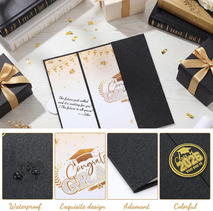 Engrowtic 2026 Graduation Guestbook Alternative Gold and Pink Guest Book Class of 2026 Congrats Graduation Party Decorations Grad Party Signature Board Card for College High School Graduate Gifts