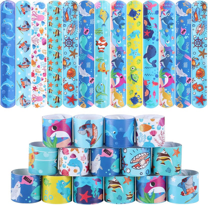 Viicoor Slap Bracelets for Kids 30PCS Animals Slap Bands Party Gadget Fillers Favors