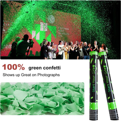 Confetti Cannons Confetti Poppers 5 Pack,15 Inch Gold Party Poppers Confetti Shooters, WORKKEEP Yello Confetti Pop for Birthday Wedding Celebration Halloween Decorations Air Powered Confetti Gun