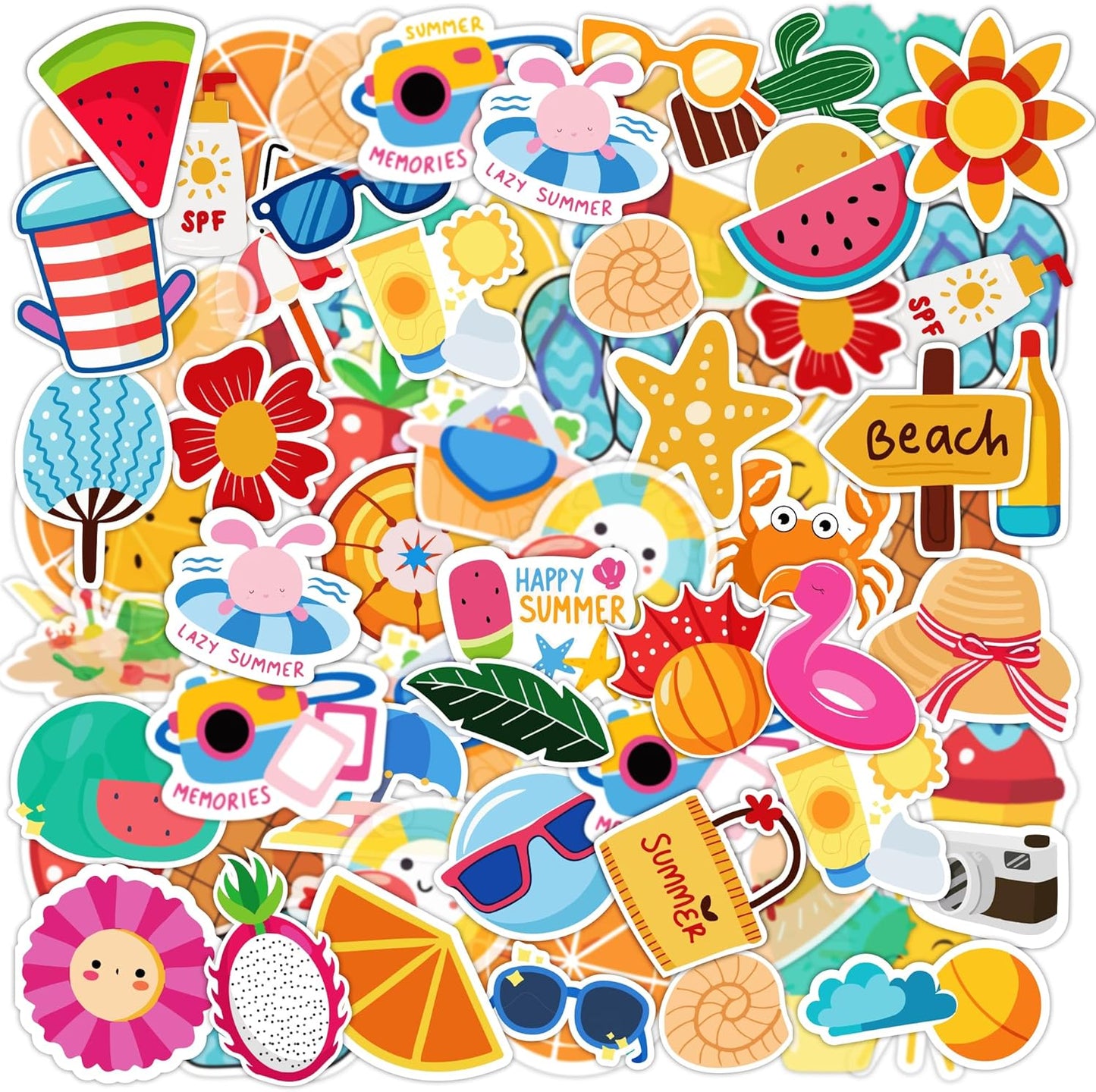 OHOME 100 PCS Water Bottle Stickers for Kids,Cute Animal Aesthetic Sticker Pack - Waterproof Vinyl Kawaii Stickers for Girls Boy Classroom Prizes,Party Favors for Scrapbook, Laptops, Journal,Birthday