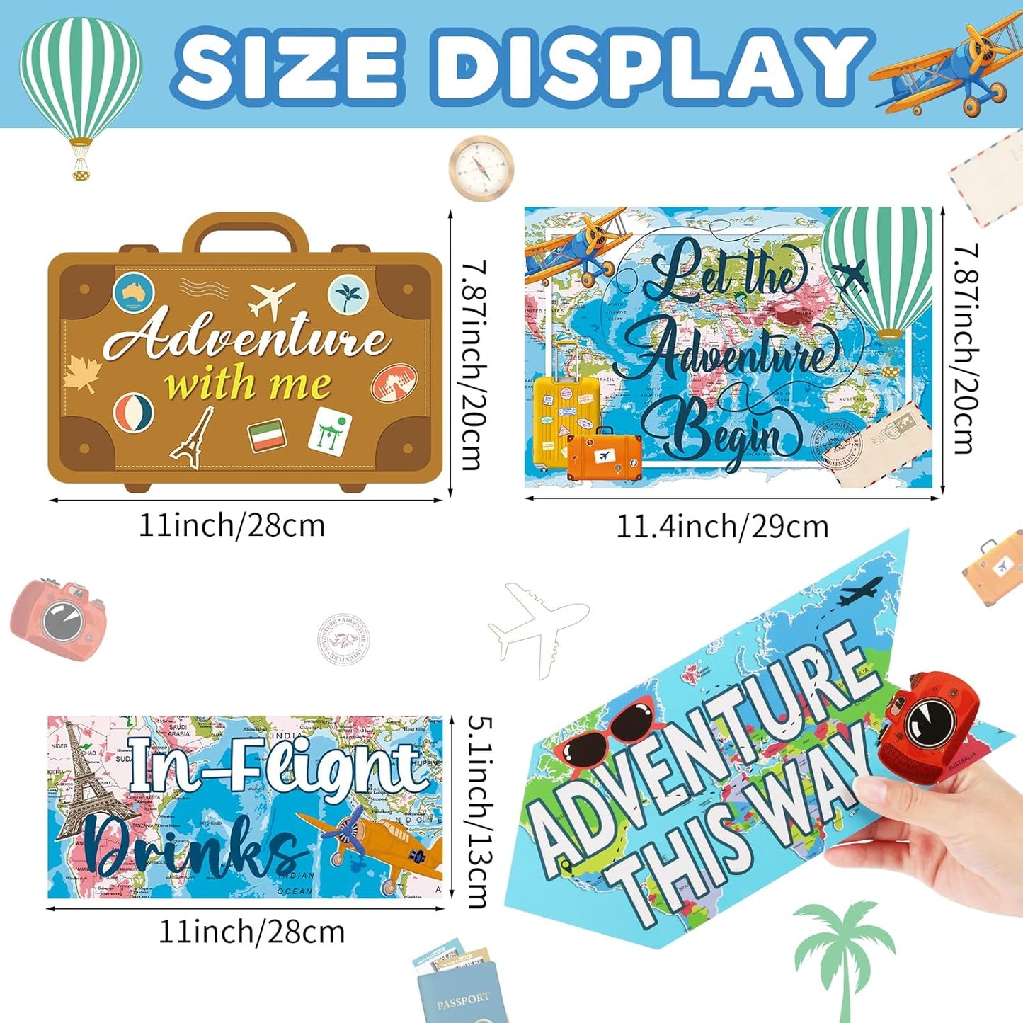 20 Pcs Luau Party Decorations Welcome Sign Summer Hawaiian Directional Signs Tropical Hawaiian Themed Birthday Decorations Luau Tiki Party Supplies with 2 Sheet Letter Stickers