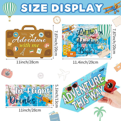 20 Pcs Luau Party Decorations Welcome Sign Summer Hawaiian Directional Signs Tropical Hawaiian Themed Birthday Decorations Luau Tiki Party Supplies with 2 Sheet Letter Stickers