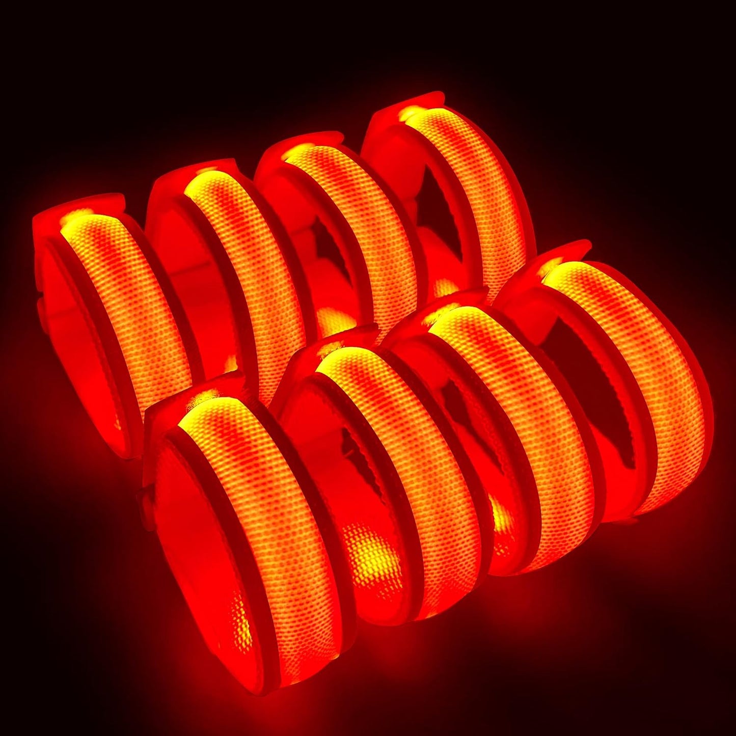 KIRALUMI 8 PCS LED Glow Bracelets, Light Up Bracelets for Kids Adults - Christmas Glow in The Dark Party Bracelets Favors Supplies for Concerts, Festivals, Game Prizes, Sports, Rave Accessories.