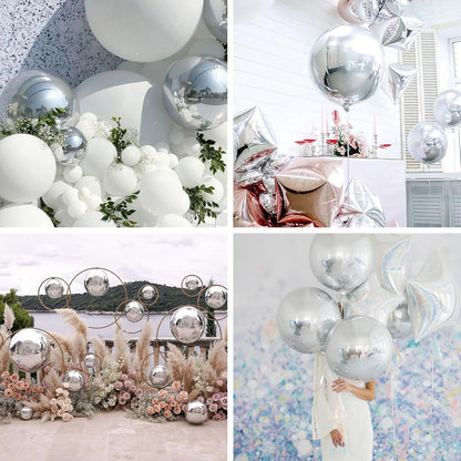PartyWoo Metallic Gold Foil Balloons 20pcs Different Sizes Pack of 22 15 10 Inch Large Round Foil 4D Inflatable Mirror Ball Mylar Balloons for Graduation Birthday Baby Shower Party Decorations