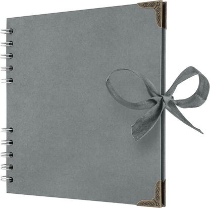 Bstorify Scrapbook Album 60 Pages (8 x 8 Inch) Brown Thick 200gsm Kraft Paper, Photo Album Scrapbook, Memory Book - Ideal for Your Scrapbooking Albums Art & Craft Projects