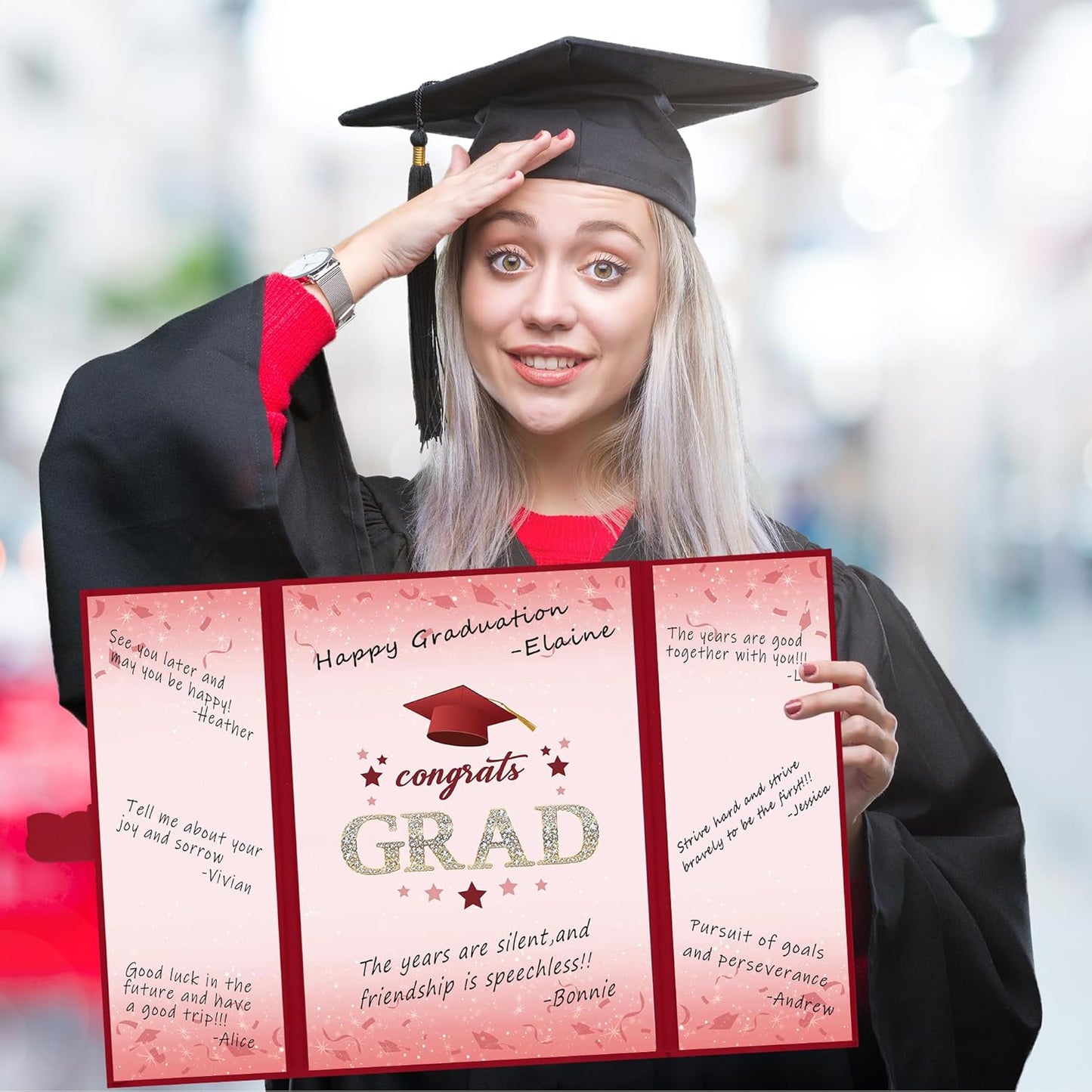 Vlipoeasn 2026 Graduation Guest Book Alternative, Black Gold Class of 2026 Graduation Party Decorations, Graduation Signature Book for 2026 College High School, Unique Graduation Gifts for Friends