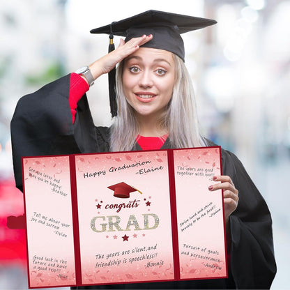 Vlipoeasn 2026 Graduation Guest Book Alternative, Black Gold Class of 2026 Graduation Party Decorations, Graduation Signature Book for 2026 College High School, Unique Graduation Gifts for Friends
