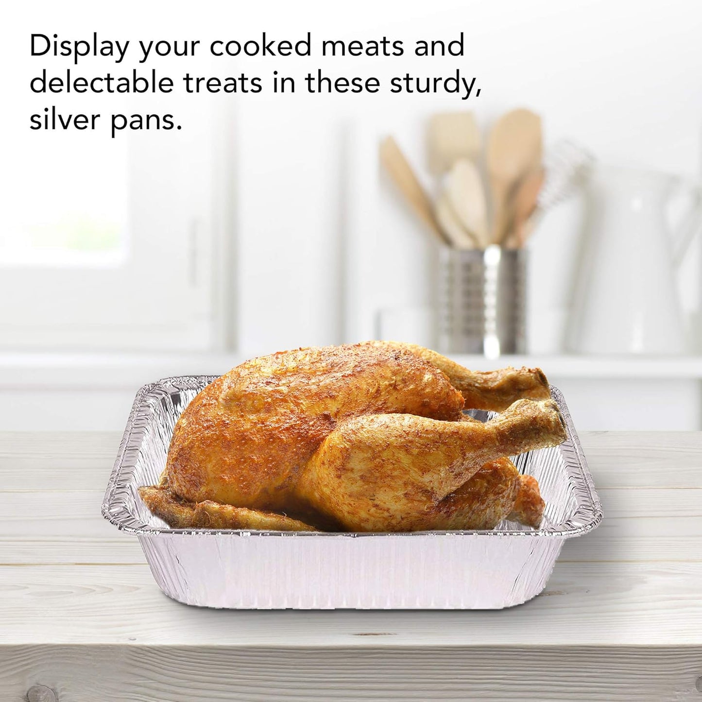 Stock Your Home Aluminum Pans 9x13 Disposable Foil Pans (30 Pack) - Half Size Steam Table Deep Trays - Tin Foil Pans Great for Cooking, Heating, Storing, Prepping Food