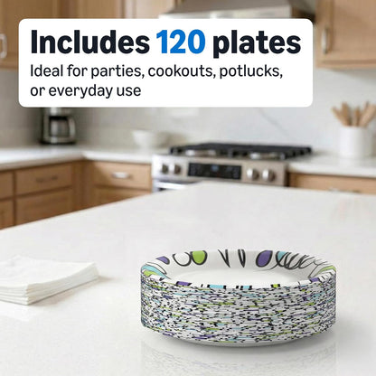 Amazon Basics Ultra Paper Plates, 10 Inch, Disposable, 100 Count, Packaging May Vary