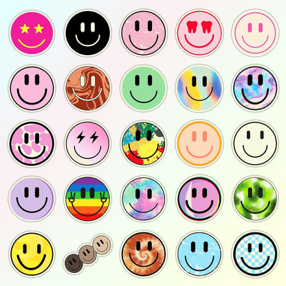 50PCS Smiling Stickers, Cute Water Bottle Stickers for Kids, for Teaching Rewards, Notebooks, Stationery, Luggage, Cartoon PVC Happy Stickers