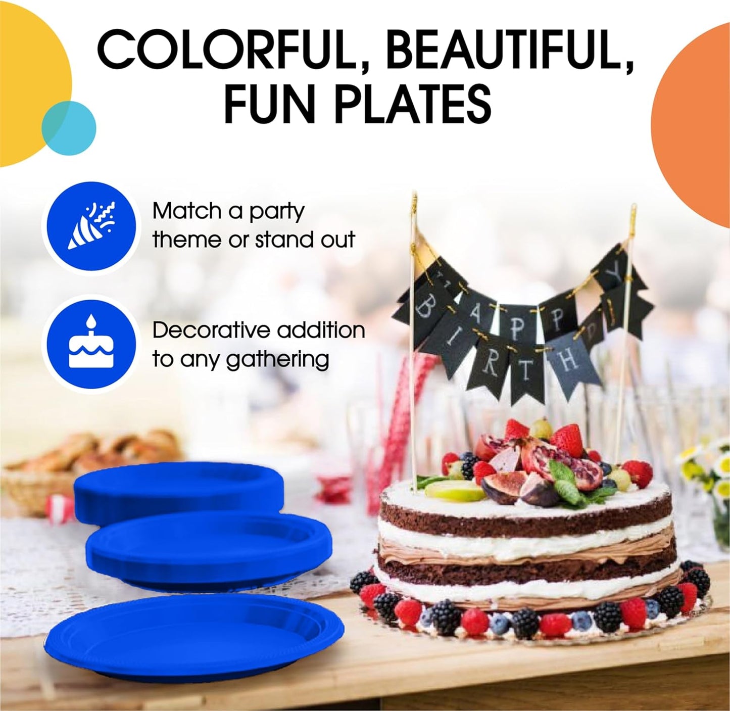 Exquisite Party Solids Red Plastic Plates For Party Supplies 10" Red Disposable Plates Heavy Duty 50 Pcs Plastic Dinnerware Sets Heavy Duty 350 GSM Disposable Dinnerware Set
