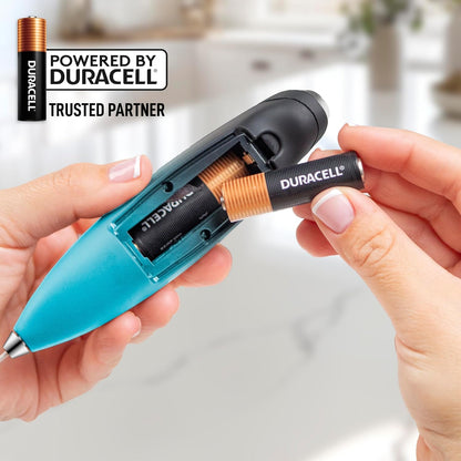 Zulay Kitchen Powerful Milk Frother Wand With Duracell Batteries - Ultra Fast Handheld Drink Mixer - Electric Whisk Foam Maker for Coffee, Lattes, Cappuccino & Matcha - Z1 Motor - Black - Colors A