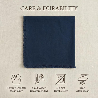 ACCENTHOME Natural Cotton Linen Napkin Set of 12 18x18 inch Dinner Napkins - Washable Soft Premium Hotel Quality Reusable Hemmed Edges Napkins Perfect Table Linens for Family Dinners, Weddings
