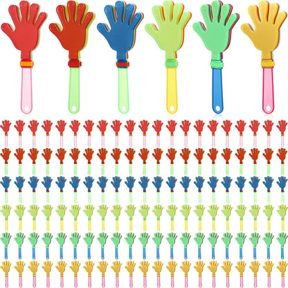 120 Pcs Colorful Hand Clappers 7.5 Inch Clappers Noisemakers Noise Makers Party Favors Plastic Clapper Sporting Events Cheers Ball Dance Basketball Football Noisemakers （Colorful）