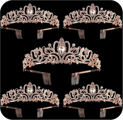 Crystal Tiara Crowns For Women Girls Princess Elegant Crown with Combs Women's Headbands Bridal Wedding Prom Birthday Party