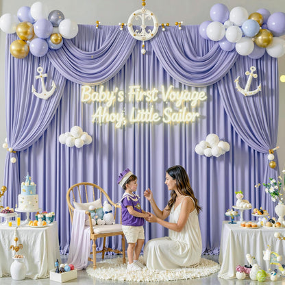 10 ft x 10 ft Wrinkle Free White Backdrop Curtains for Wedding Parties, Polyester Photography Backdrop Drapes for Birthday Parties Stage Backdrop Stand, 2 Panels 5x10FT Background Curtains