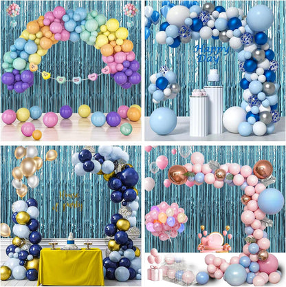 Birthday Party Decorations: 3 Pack 3.3 x 9.9 ft Gold Foil Fringe Curtains Party Supplies, Tinsel Curtain Backdrop for Parties/Birthday/Photo Booth