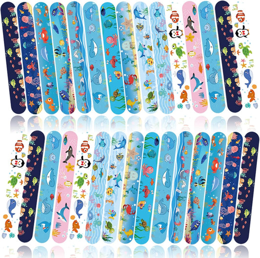 Ocean Slap Bracelets for Kids 36PCS, Animals Snap Bracelet Party Favors Supplies for Teens Gifts Teacher Classroom School Favors Prizes Exchanging Gift