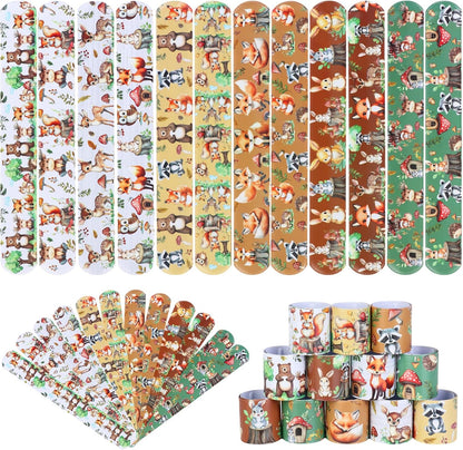 Serencatcher 48pcs Slap Bracelets Party Favors for Birthday Baby Shower Party Supplies Gifts