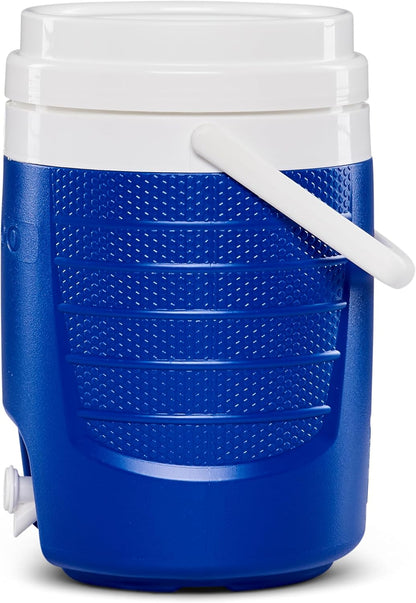Igloo 5 Gallon Portable Sports Cooler Water Beverage Dispenser with Flat Seat Lid, Insulated Beverage Dispenser, Orange/White