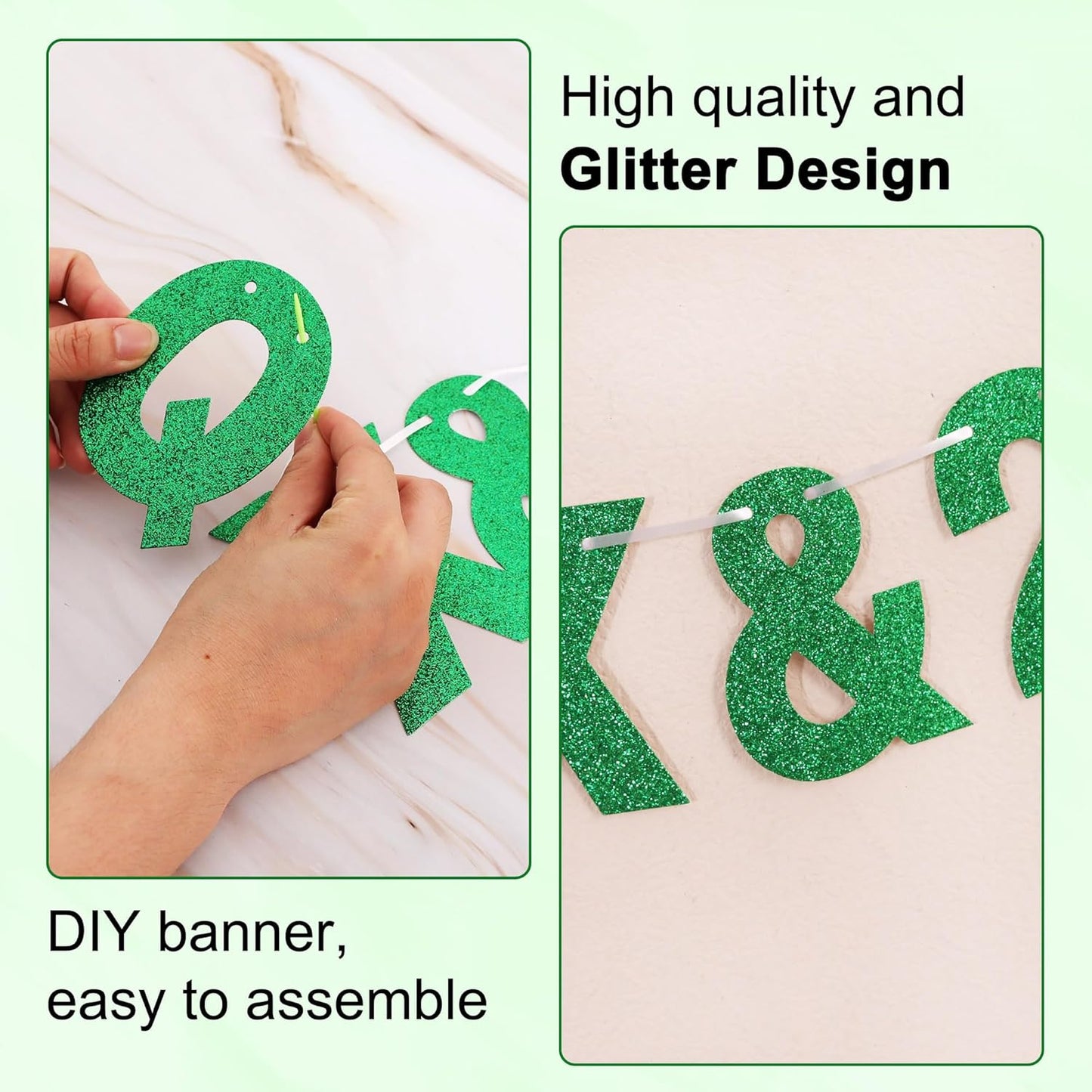 BEISHIDA 116 PCS A-Z DIY Letter Banner Kit Make Your Own Banner Including 111 Letters and Numbers 3 Rope and 2 Threading Device,Customized for Birthday Graduation Wedding Decor Black