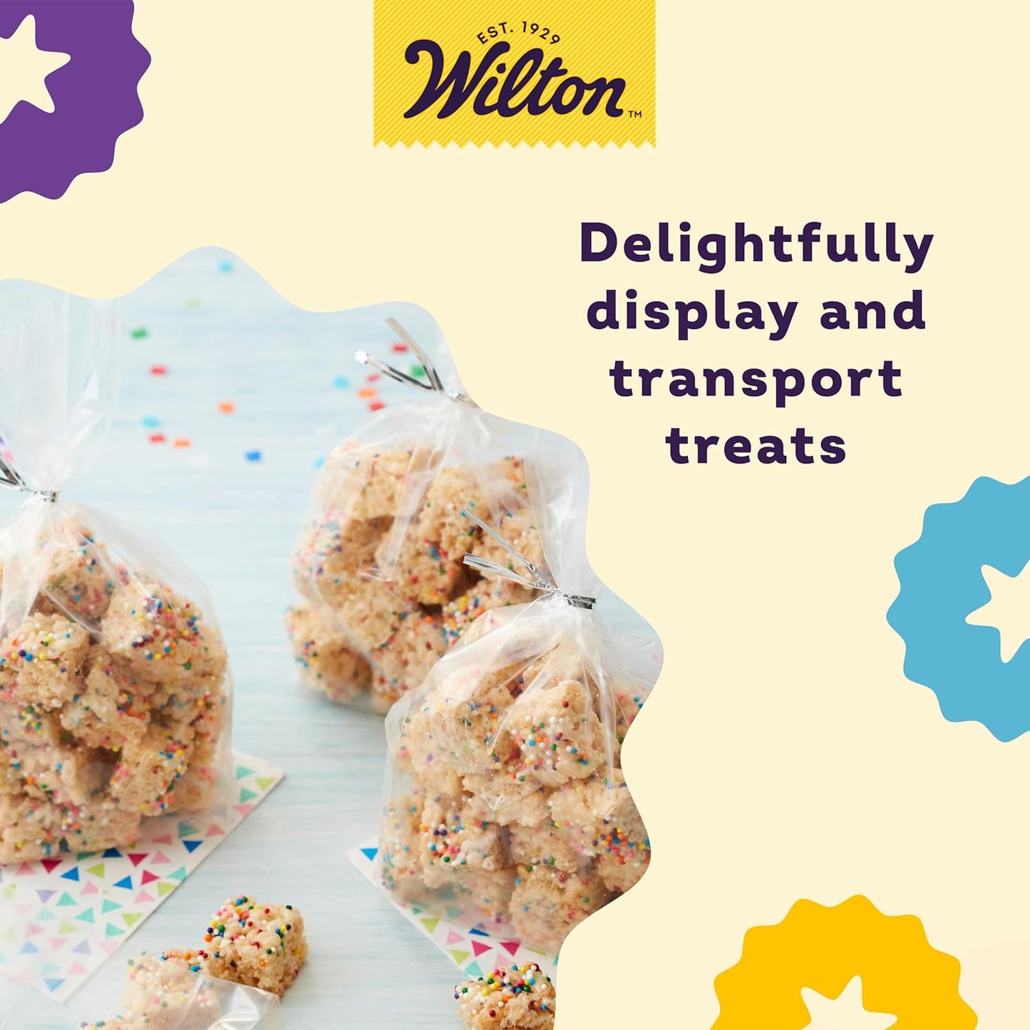 Wilton Clear Treat Party Bags, 4 x 9.5 in., 150 Pack