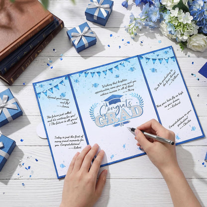Engrowtic 2026 Graduation Guestbook Alternative Gold and Pink Guest Book Class of 2026 Congrats Graduation Party Decorations Grad Party Signature Board Card for College High School Graduate Gifts