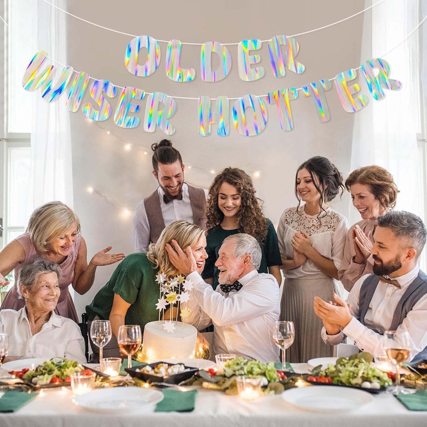 Iridescent Welcome Back We Missed You So Much Banner, Holographic Welcome Back Decorations, Pre-Strung Welcome Home sign for Office Party, Family Gathering, Back to School, Military Homecoming