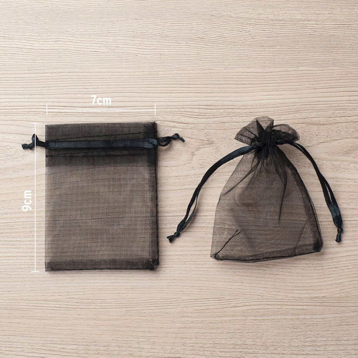 100pcs White Organza Bags 2x3 inch Sheer Drawstring Gift Bags Jewelry Pouches Wedding Party Christmas Favor Gift Bags, Little Mesh Gift Pouches Mini Candy Bags for Small Presents Earrings