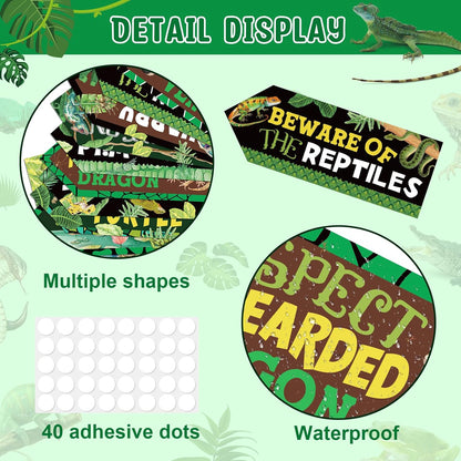 20 Pcs Luau Party Decorations Welcome Sign Summer Hawaiian Directional Signs Tropical Hawaiian Themed Birthday Decorations Luau Tiki Party Supplies with 2 Sheet Letter Stickers
