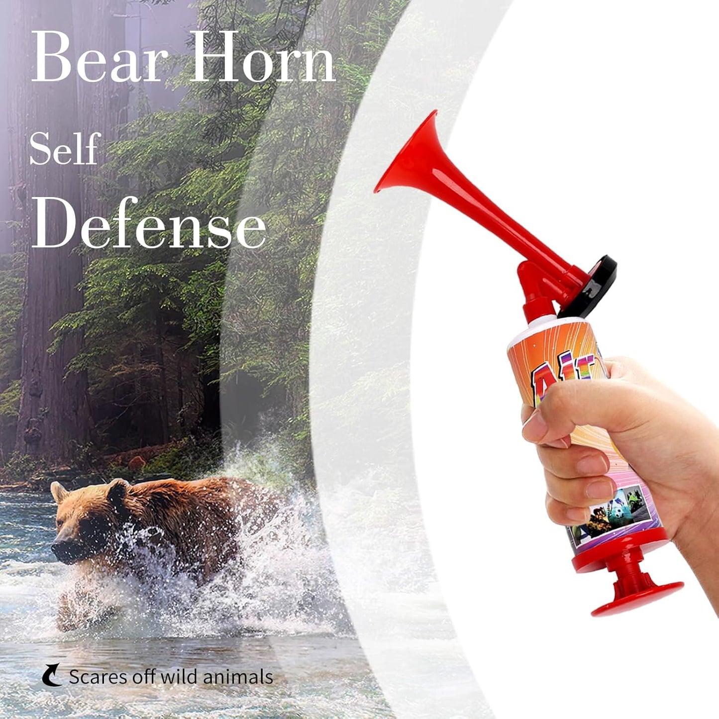 Air Horn for Boat Graduation Party Sports Events Beer Horns Dog Air Horn Self Defense Portable Air Pump Horn(ABS large handheld horn)