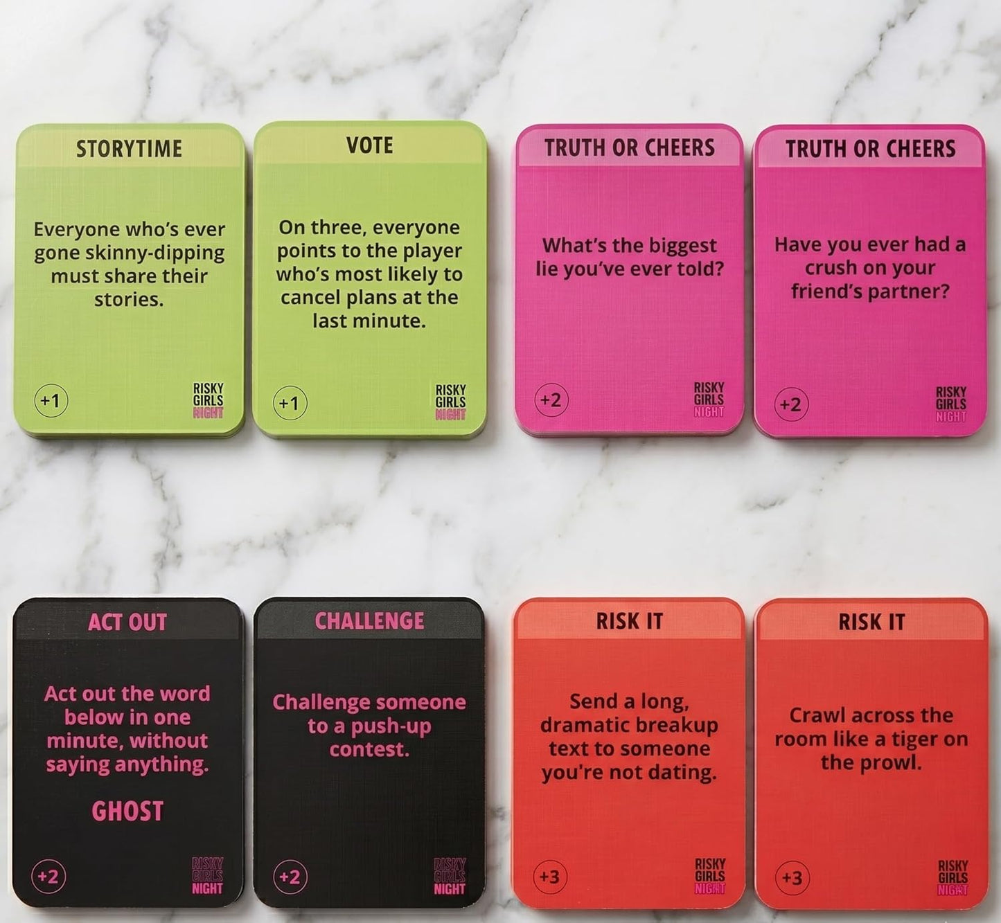 Risky Girls Night | Girls Night Games for Adults: 150 Spicy Questions and Hilarious Dares | Fun Party Game for Adults Perfect for Galentines, Bachelorette, & Birthday Parties