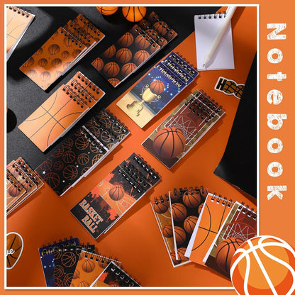 Faccito 32 Pcs Mini Notepads Sports Basketball Baseball Football Soccer Party Supplies Goodie Bag Stuffers Notepads Spiral Mini Notebooks for Reward(Baseball)