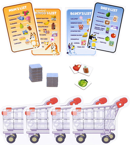 Bluey Fancy Restaurant Game, Join and Bingo as They Match Food Cards to Help Dad Prepare a Special Dinner for Mum, Serve up Fun While Building Memory and Matching Skills, Ages 3+, 2–4 Players