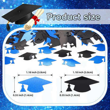 Silver and Blue Graduation Confetti 2026, 1000 Pcs Class of 2026 Table Centerpiece Grad Confetti for 2026 Graduation Party Decorations Supplies