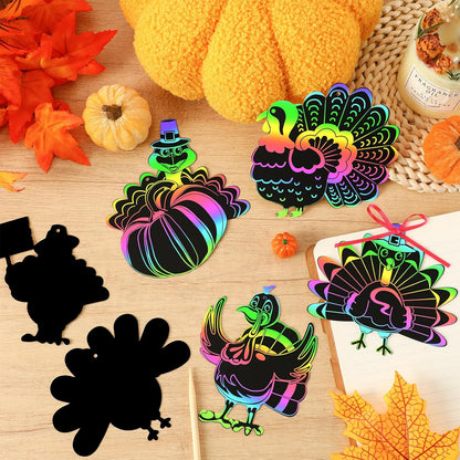 JULMELON 36 PCS Ocean Crafts, Rainbow Scratch Art Under The Sea Party Favors DIY Magic Color Summer Ocean Animals Scratch Cards for Summer Party Favors School Activities