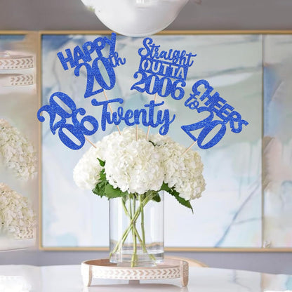 15 PCS 50th Birthday Centerpiece Sticks Fifty Happy 50th Straight Outta 1976 Table Flower Centerpieces Sticks Cheers to 50 Floral Decorations for 50th Birthday Party Centerpieces Supplies Black