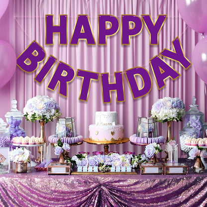 Happy Birthday Banner - 9ft Pre-Strung Happy Birthday Sign for Women, Men, Girls, Boys - No DIY Birthday Decorations & Party Supplies(Macaron)
