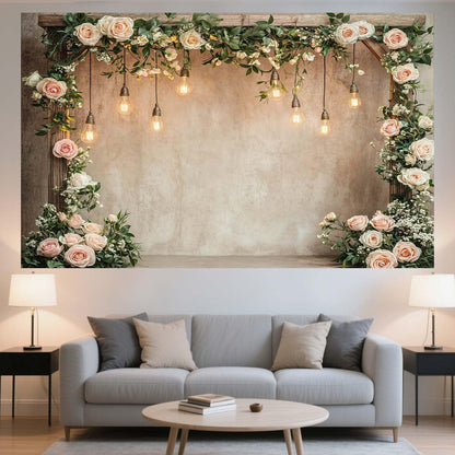 10x8ft Country Wedding Photography Backdrop Rustic Barn Door Photography Backdrop Farmhouse Pink Flower Cabin Wooden Birthday Baby Shower Wedding Bridal Party Banner Photo Booth Props Background