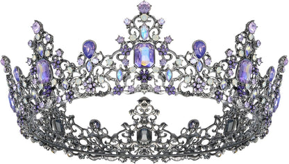 SWEETV Queen Crown for Women - Baroque Wedding Tiaras and Crowns,Jeweled Tiara Crown,Prom Birthday Halloween Hair Accessories