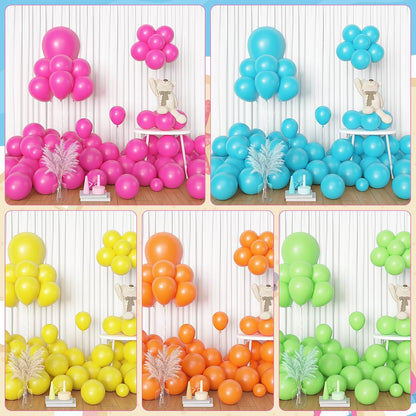 Amandir 153pcs Pink Purple Balloon Garland Arch Kit, Different Sizes 18 12 10 5 inch Pink Purple Red Latex Metallic Confetti Purple Balloons for Girl Women Birthday Bridal Baby Shower Party Decoration